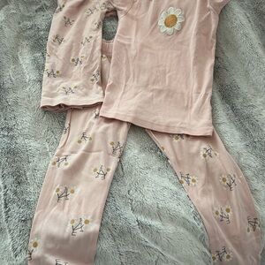 Charming Pink Daisy Kids Pajama Set
